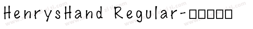 HenrysHand Regular字体转换